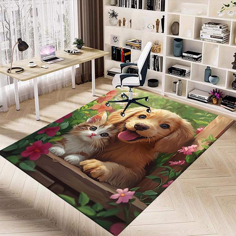 1PC dog cat Extra Large Non Slip Floor carpet, Office, family, bedroom, Studio Large Area Rug Indoor Rugs, Vibrant Colors