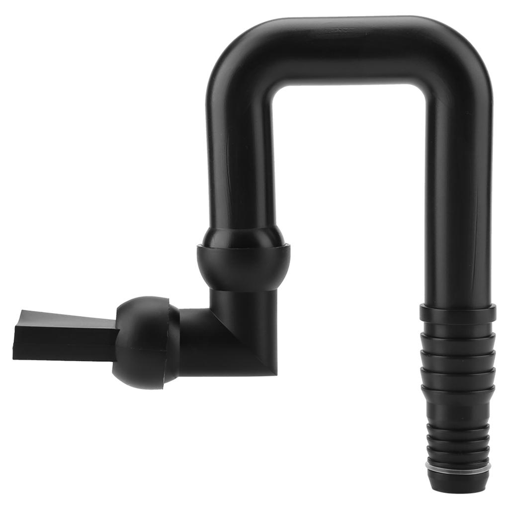 Aquarium U shaped Water Outlet Flexible Free Rotate Nozzle Black for Fish Tank