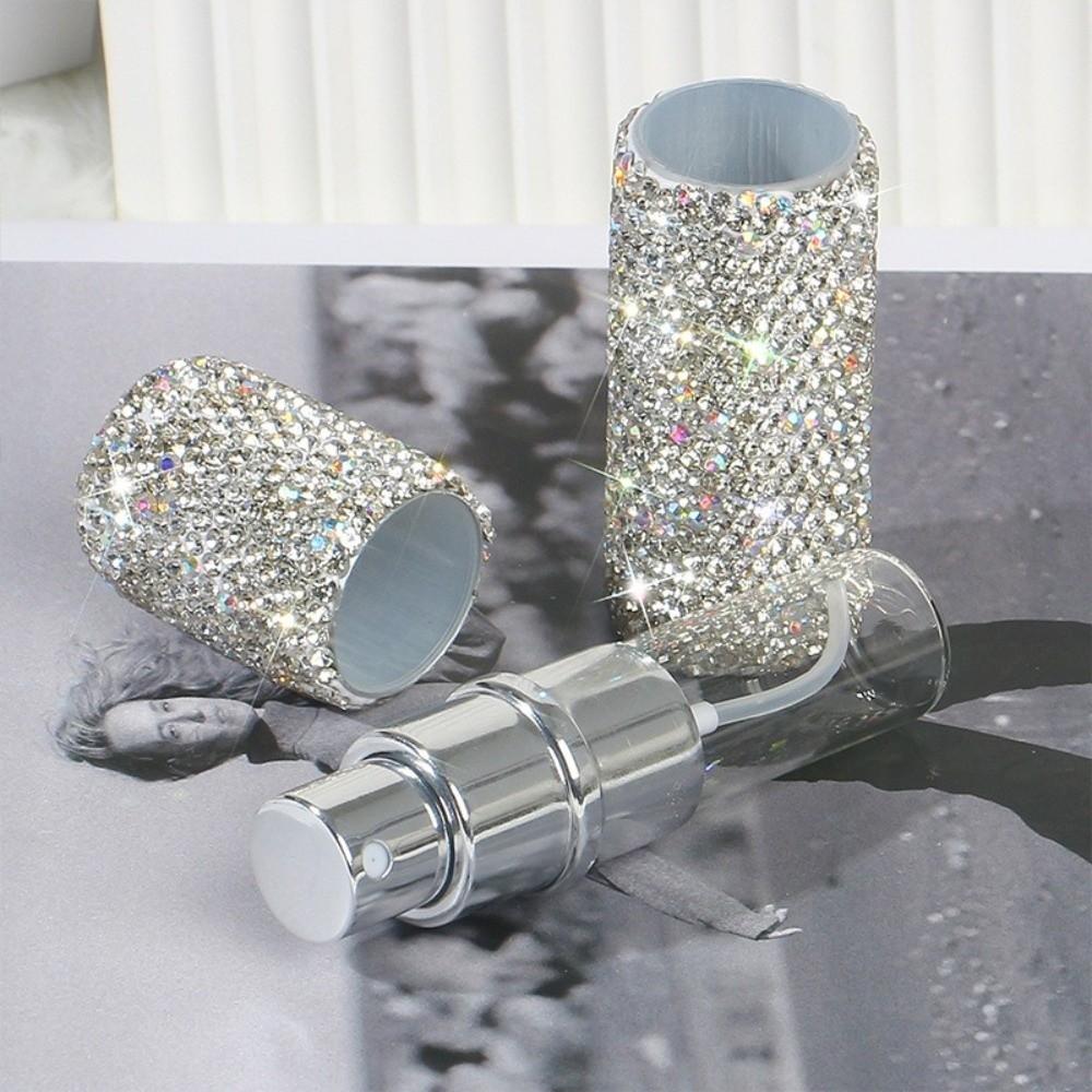 New 10ml Perfume Bottle Full Rhinestone Portable Refillable Bottles Empty Glass Storage Container Makeup Tool
