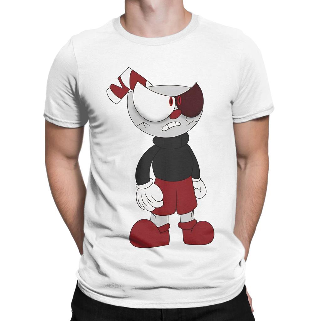 Cuphead Red Poster Graphic 100 Cotton TShirt Cuphead Tops Tees For Unisex