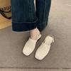 First Encounter Bohemian Style Linen Woven Breathable After Empty Bag Head Half Slippers Women'S Flat Bottom Outer Wear
