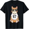 Funny Cat Wearing Sunglasses Humor Six Seven 67 Unisex T-Shirt