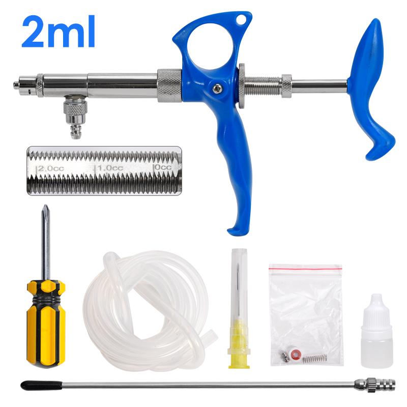 0,75 ml/1 ml/2 ml Veterinär-Dauerimpfspritze Tier Automatische Injektion Metall Präzisionswaage Vieh Veterinärwerkzeuge
