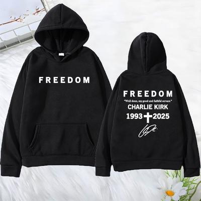 Freiheit Gerechtigkeit für Charlie Kirk Comfort Colors Hoodie Herren Damen übergroße lässige Sweatshirts Harajuku Mode Street Hoodies