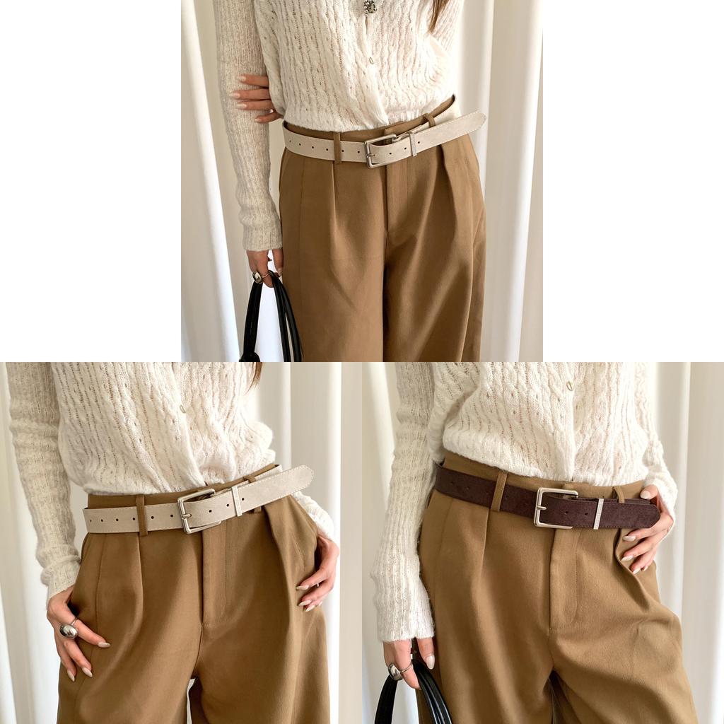 Pu Leather Belt For Women With Classic Pin Buckle For Casual And Office Wear