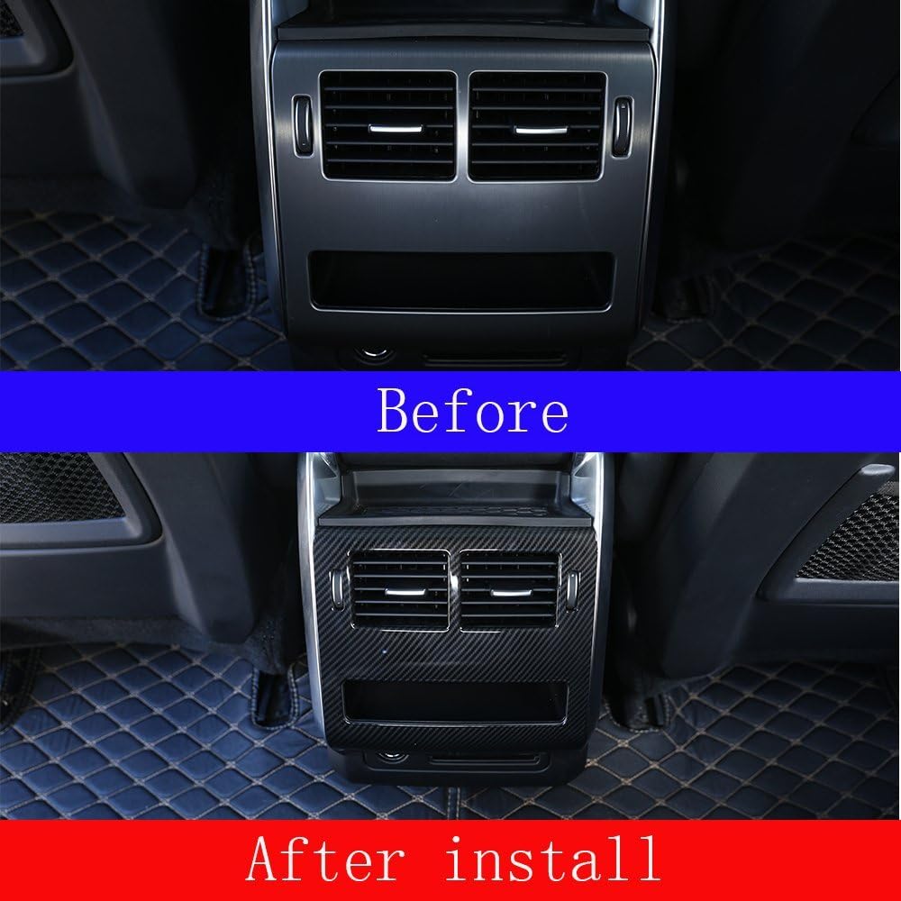 For Range Rover Sport 2014-2018, ABS Plastic Rear Row A/C Vent Cover carbon fiber style