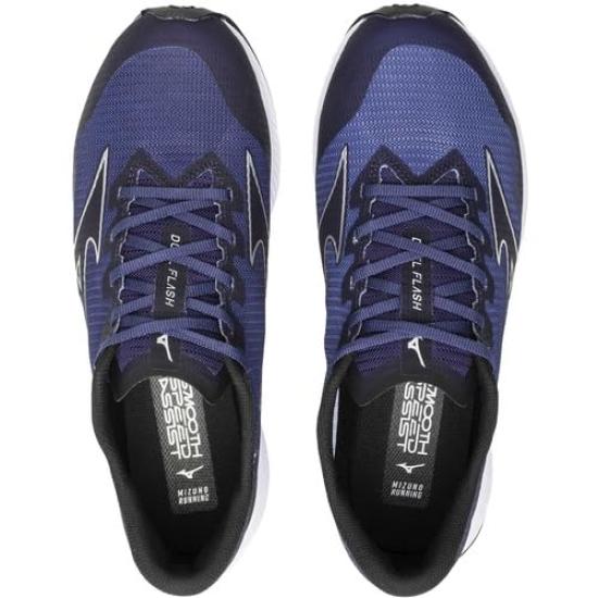 Mizuno Duel Flash Track and Field Shoes for Navy x Silver x 3E Men, Black, 26.0 cm,