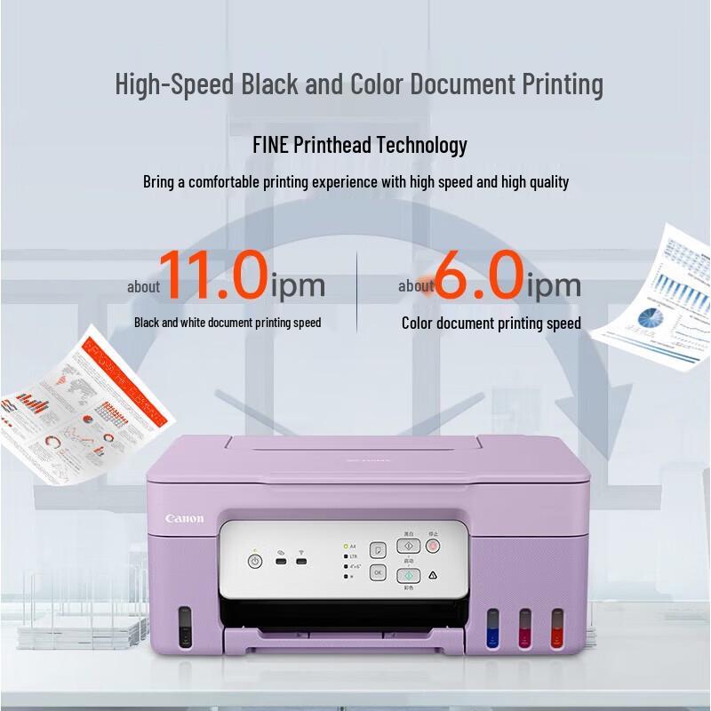 Canon G3832 Wireless Color All-in-One Ink Tank Printer CN plug (adapter included)