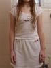 Hety Pure Rose Cotton Skirt (White)