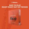 D'Addario WoodWinds Daddario Reed for Alto Saxophone RICO RJA1020 [Hardness: 2.0] Pack of 10 [Dom...