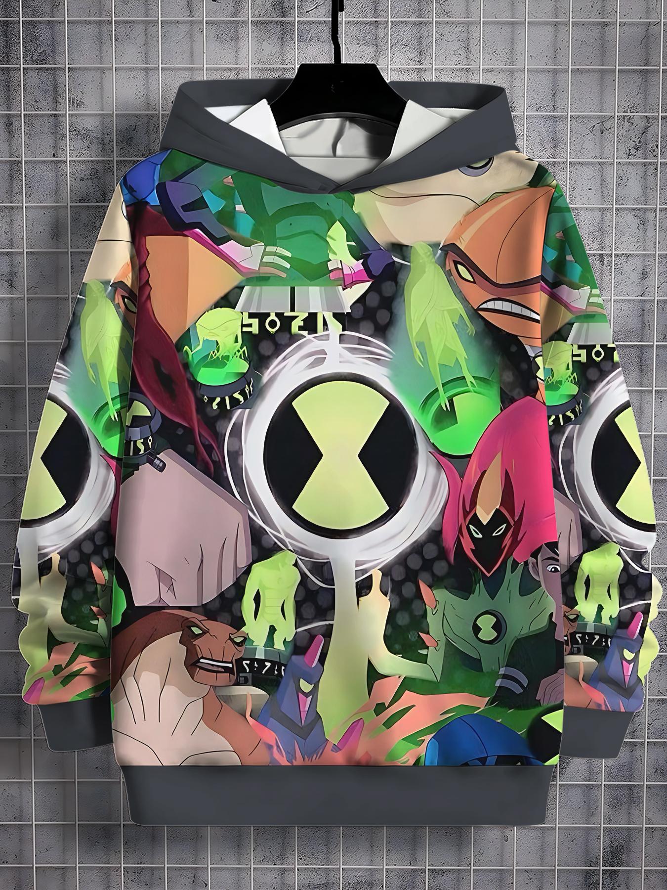 

Ben 10 3D-принт Все сезоны Детская повседневная толстовка Крутой пуловер Топы Унисекс Одежда Мальчик Девочка Худи 140