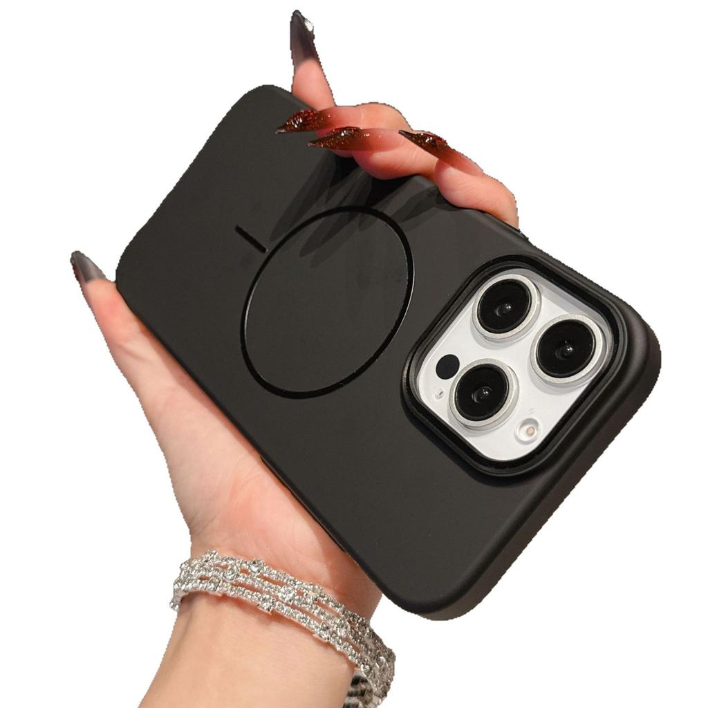 Applicable To IPhone17promax Skin Feeling Thin Circle Magnetic Suction Phone Case Apple 16 Advanced Sense Anti Fall PC Hard Sleeve 15
