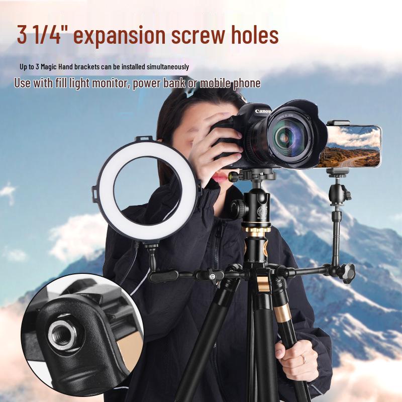 Lightweight Era Q999HE/HR Horizontal Center Column Tripod for Phones & DSLRs - Multifunctional Overhead Shot Capability