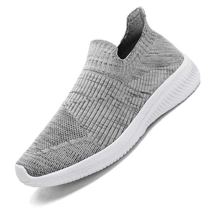 

2021 Новые туфли Мужские мокасины Легкие прогулочные дышащие повседневные туфли Мужские кроссовки Zapatillas Hombre Вулканизированные туфли Плюс Размер 46 40 серый