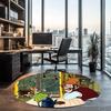 Pettson and Findus Printed Round Rug Carpet Chair Rug Area Rug Entryway Doormats,for Office Chair Living Room Bedroom Kitchen Room.