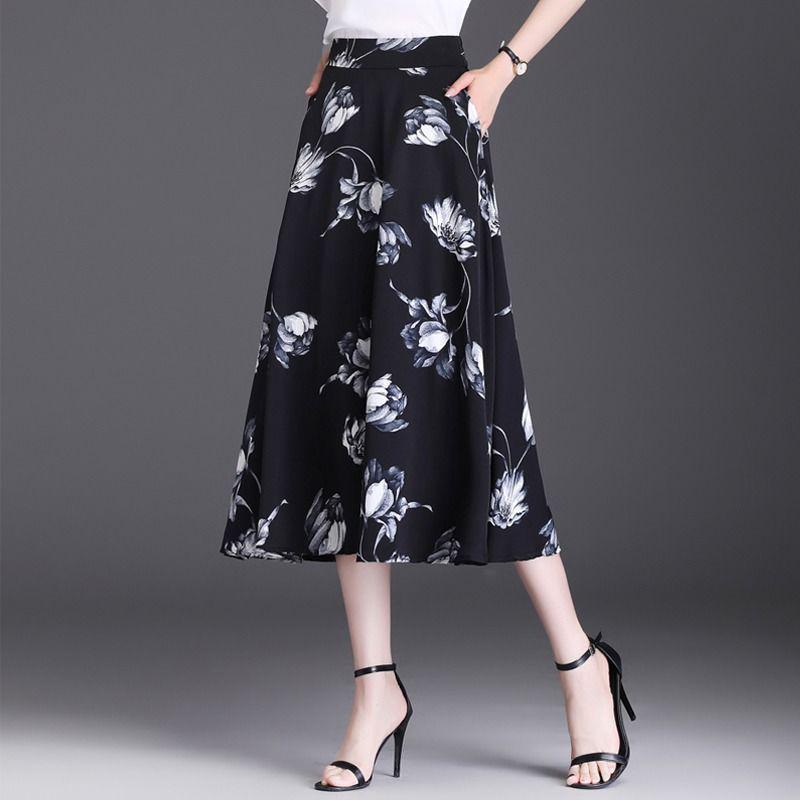Women's Summer Fashion Printed A-line Skirt - Slimming & Belly-Covering