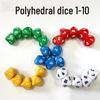 Nanluo Acrylic D10 Number Dice Set (10-Pack)