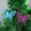 Plastic Gold Powder Artifical New Year Decor Christmas Tree Decorations Fake Butterfly Christmas Butterfly Home Xmas Ornaments