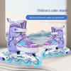 Adjustable Kids' Rollerblades - Beginners' Inline Skates with Glow-in-the-Dark Anti-Slip Wheels