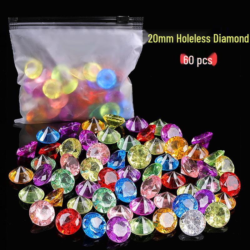 DIY Gemstone Treasure Kit: Imitation Crystal Diamonds & Mixed Acrylic Ornaments for Kids