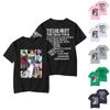 Women's Fashion Graphic Print Crew Neck Short Sleeve T-Shirt Casual Fit Lightweight Cotton Blend Top