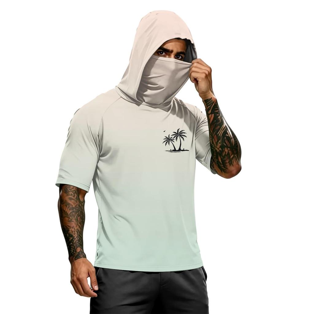 Maglietta a maniche corte da uomo estiva ad asciugatura rapida con protezione solare UPF 50 Plus, felpa per pesca sportiva, camicia leggera e traspirante per esterni