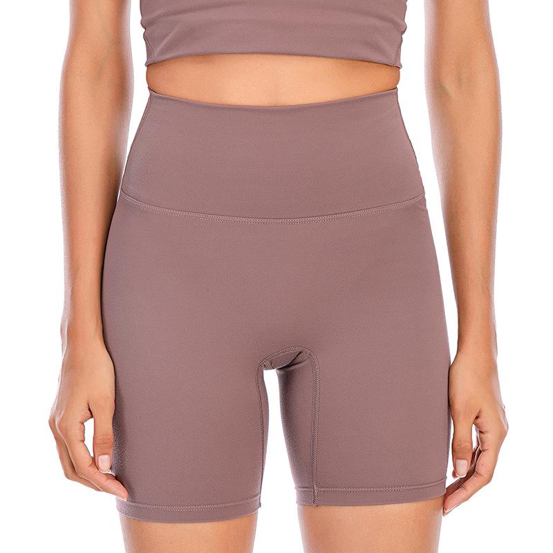 Swift Speed High Waist Women's Yoga Shorts - Nude Feel, No Embarrassment Line, Mid-Length, Fitness Five-Point Pants