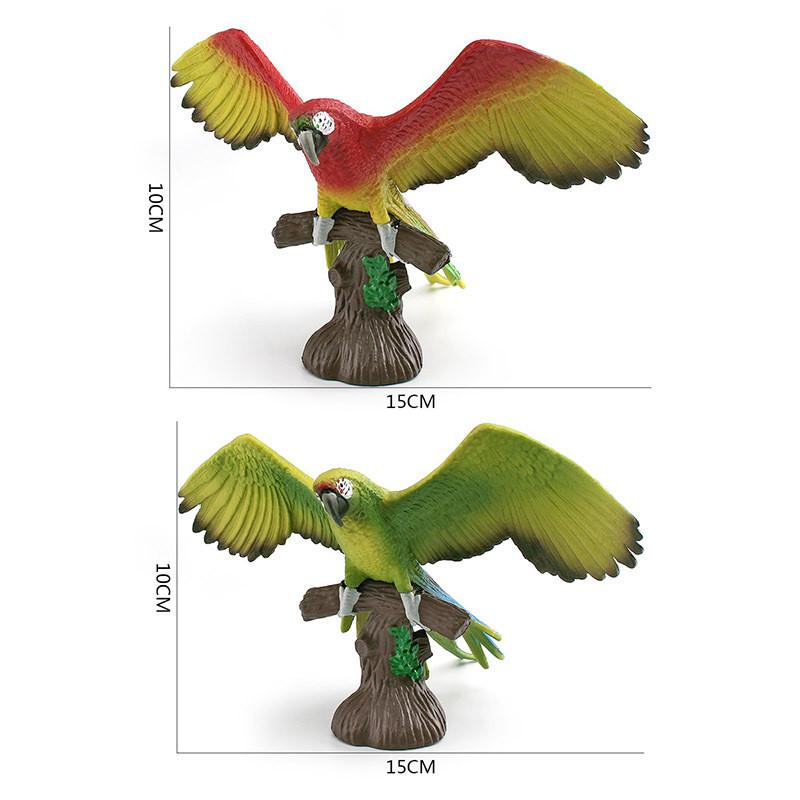 Lifelike Parrot Figurine For Children Cognitive Development Beautiful Plastic Design