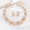 Direct Debit Imitation Pearl Necklace Earrings Set, Bridal Jewelry