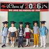 Black and Red Graduation Banner, Large Graduation Decorations Class of 2026 Congrats Grad Hanging Banner Yard Sign 118"x 24" for Indoor Outdoor 2026