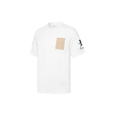 X Michael Lau Édition Limitée T-shirt Graphique Manches Courtes Homme Hauts Blanc 531321-02