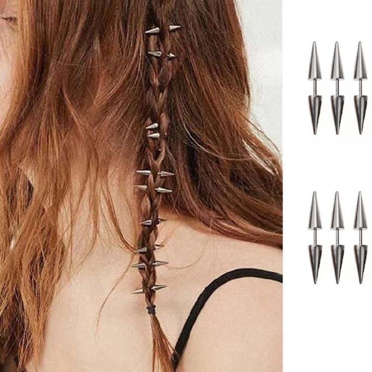 10 Pcs Spike Cone Stud Earrings Minimalist Piercing Jewelry Fashion Accessories