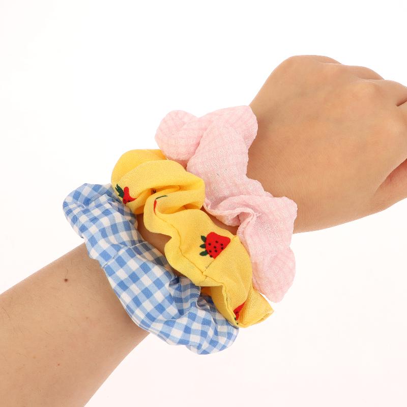 10Pcs Hair Rings Simple Cute Women Classic Large Intestine Hair Rings Marble Head Spring Summer Hair Accessories