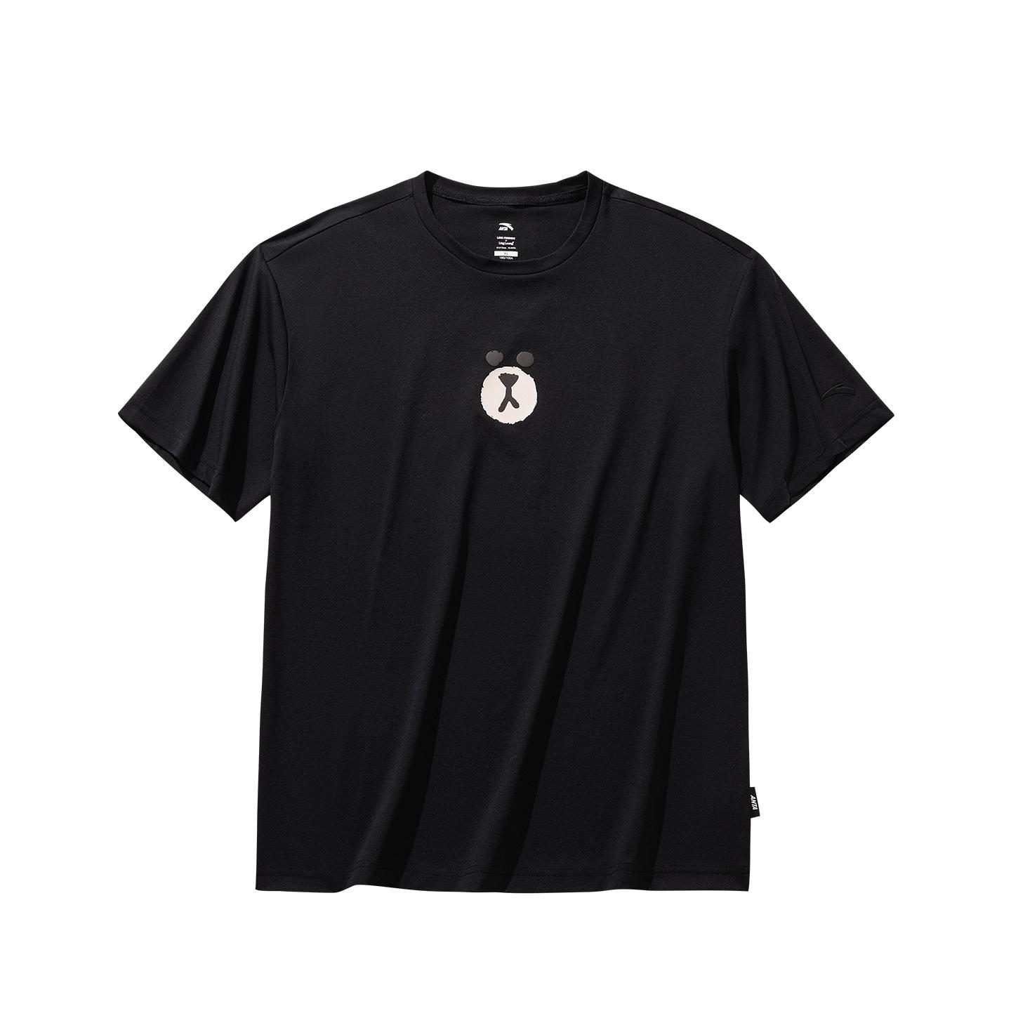 Anta Cross-Border Collaboration Lifestyle Series Short Sleeve Knit Top Summer 2026 Unisex tops Black 172628119-2 XS