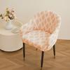 Semi-circular Elastic Office Dining Chair Cover Modern Simple Dustproof Non-slip Office Dining Chair Seat Cover
