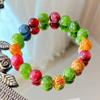 10Mm Colorful Tourmaline Quartz Stone Bracelet Bracelet