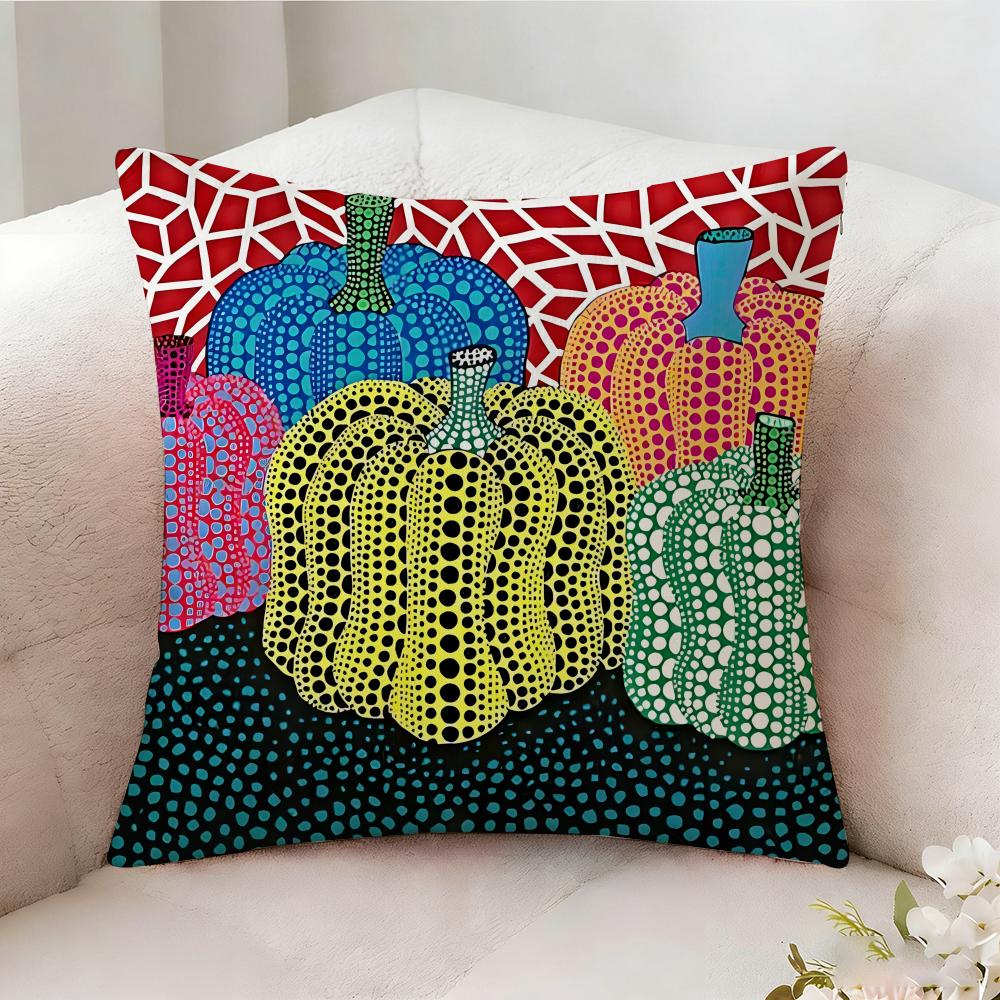 Y-Yayoi Art K-Kusama Pillow Case Pillowcase, Double-Sided Printed, Sofa Cushion, Bedroom Headboard Pillow