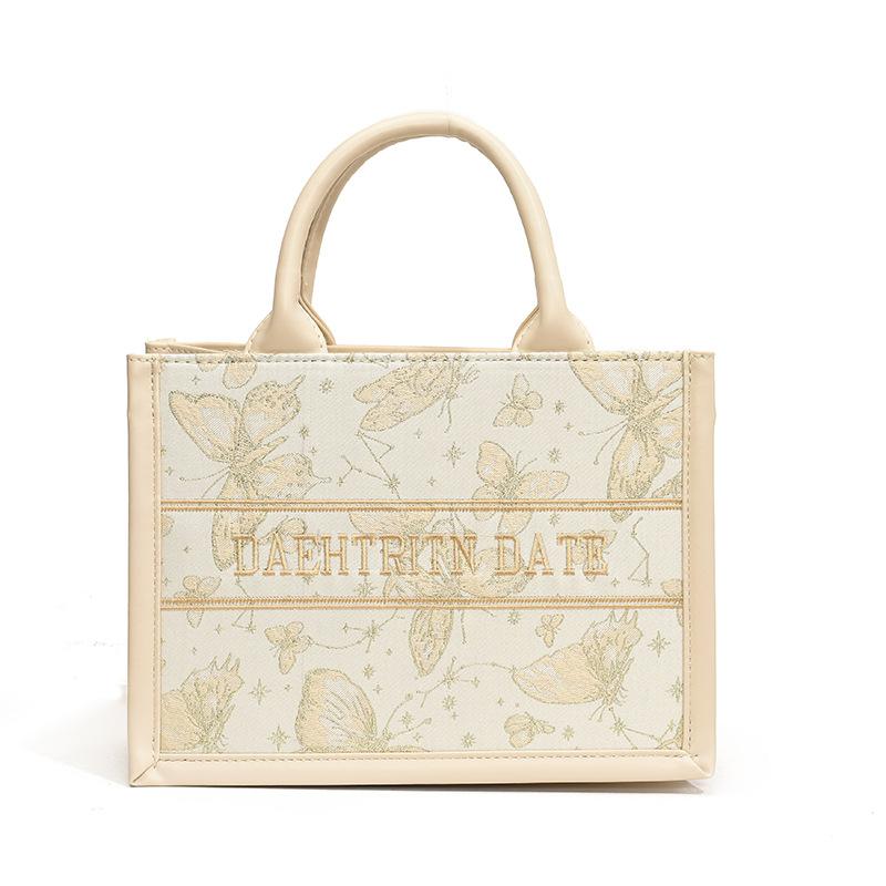 

Новая модная контрастная цветная сумка для покупок, вышивка, размер, портативная женская сумка