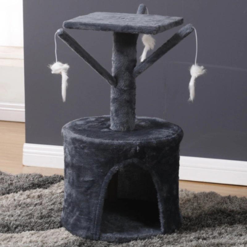 All-Season Cat Tree Tower with Hammock - Integrated Climbing Frame, Nest, and Shelf