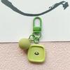 Creative Resin Keychain Decoration Smiling Flower Cloud Heart Bead Bag Pendant Handcrafted Keyring Accessory