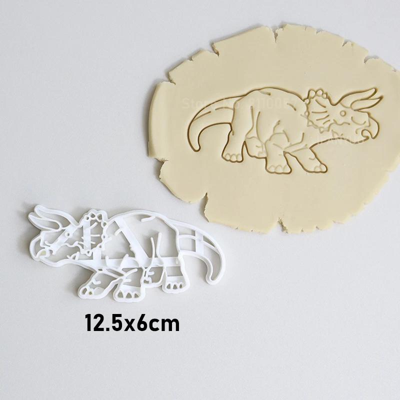 

2023 Dinosaur Cookie Cutters Mold Dinosaur Biscuit Embossing Mould Sugarcraft Dessert Baking Mold Cake Kitchen Accessories Tools