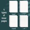 Creative Transparent Spiral Notebook - A6, A5, B5 Grid, Lined, Blank, Cornell Layouts
