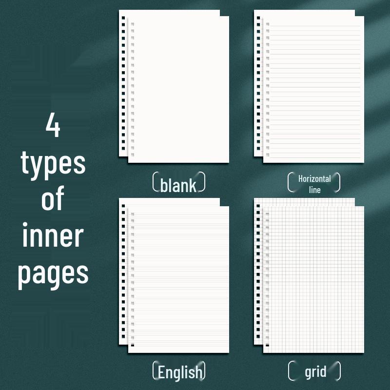 Creative Transparent Spiral Notebook - A6, A5, B5 Grid, Lined, Blank, Cornell Layouts