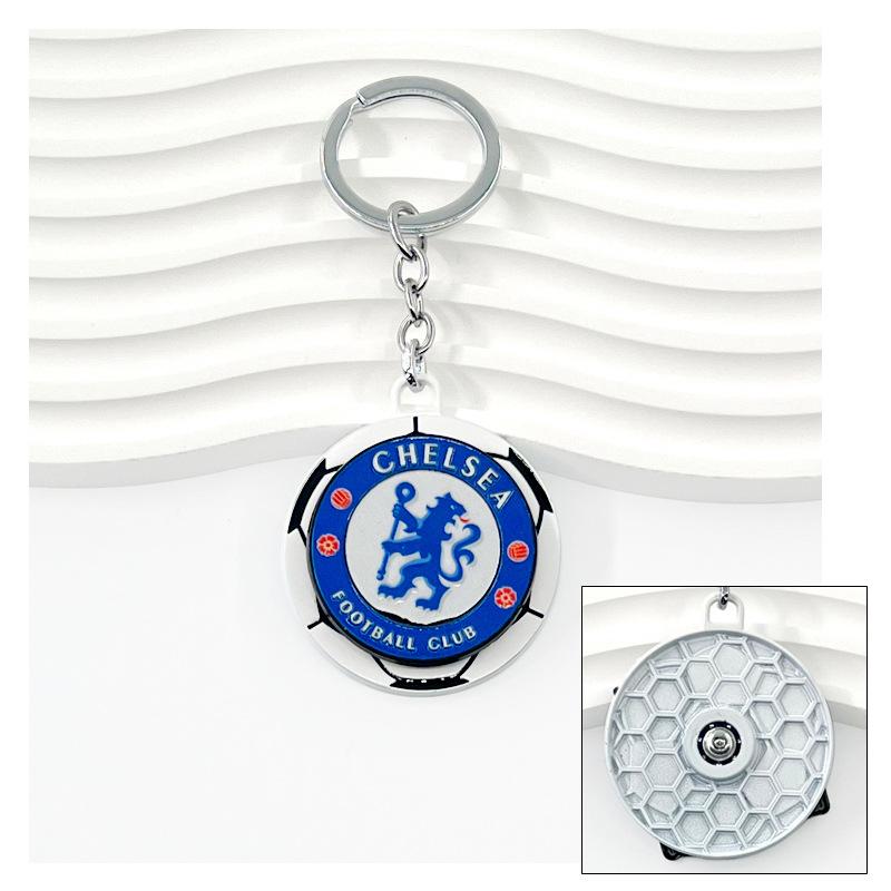 Chelsea AC Milan Barcelona Messi Real Madrid Ronaldo Football Keychain Turning Fan Pendant Blind Box Gift