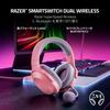Razer Barracuda X Quartz Pink Wireless Gaming Headset with TriForce 40mm Detachable HyperClear Cardioid Battery Dongle for Quick Compatible with and