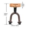 Beech Wood Guitar Neck Stand Wall Mount Hanger with Hygrometer And Picks Slot for Banjo Bass Acoustic Electric Guitars