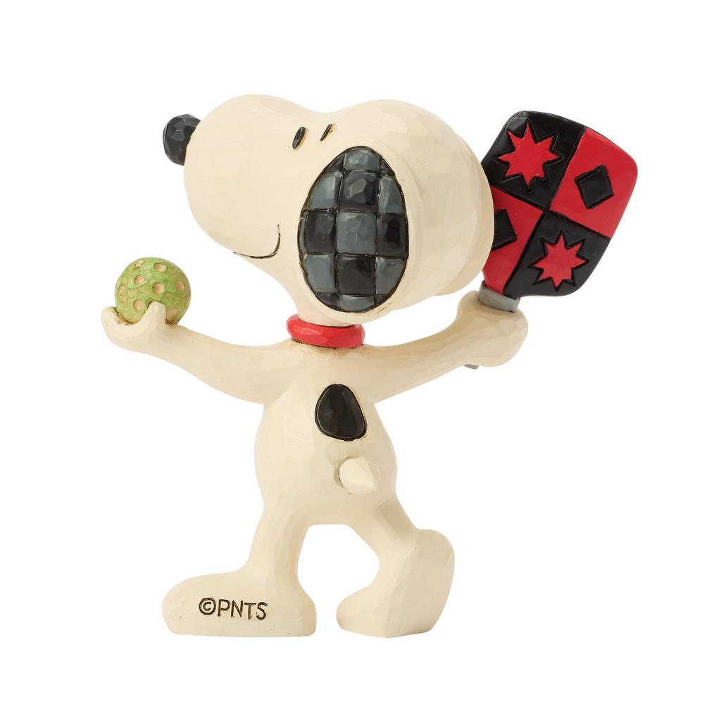 JIM SHORE Snoopy Playing Pickleball Mini 6017873