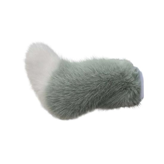 Faux Fur Electric Wagging Tail for Car, Remote Control Moving Tail Decoration, Rechargeable Detachable Auto Accessory for Anime Cosplay