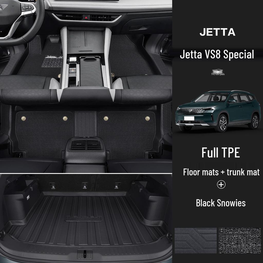 Jetta VS8 Full Coverage TPE Floor Mats - Interior Decorative Automotive Accessories