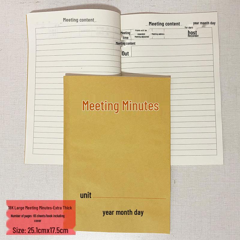 Extra Thick B5 Lesson Plan Book for Teachers with Kraft Paper Cover